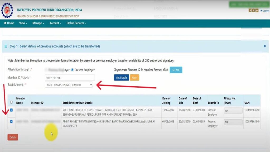 EPF विड्रॉल: PF अकाउंट से ऑनलाइन पैसे कैसे निकालें और जानें पीएफ निकासी के नियम 10 Previous Accounts