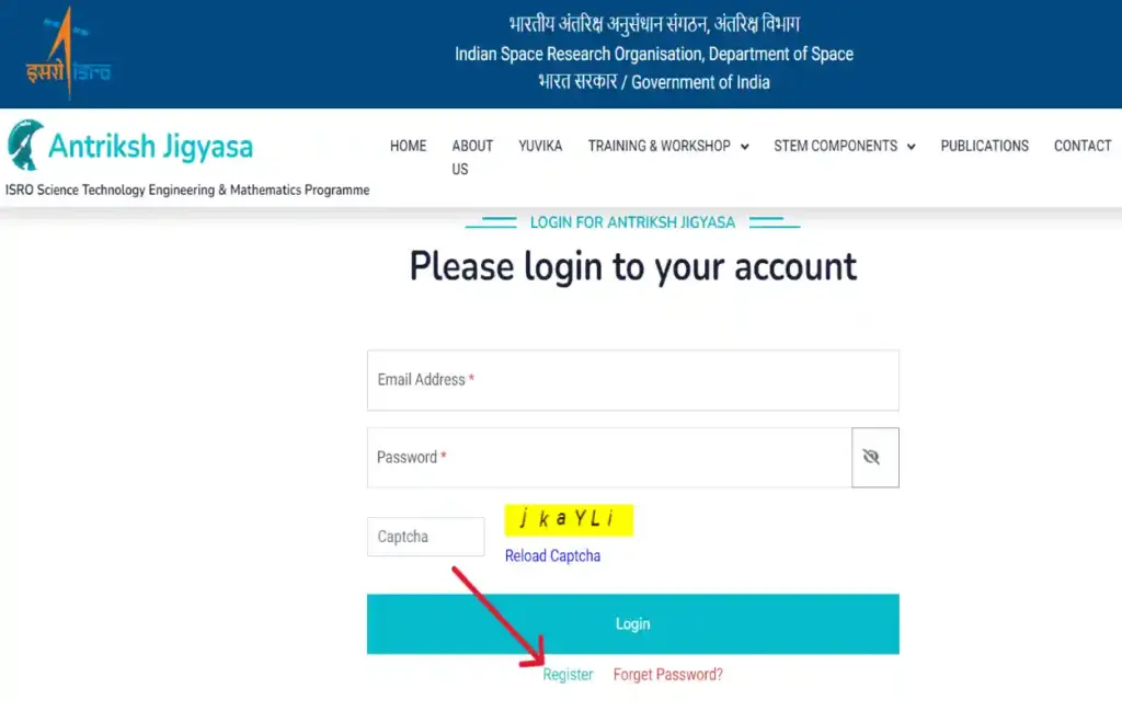 Login For Antriksh Jigyasa