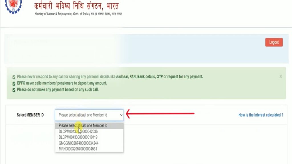 ईपीएफ सदस्य पासबुक: कैसे लॉग-इन, डाउनलोड और एक्टिव करें 5 Select Member ID