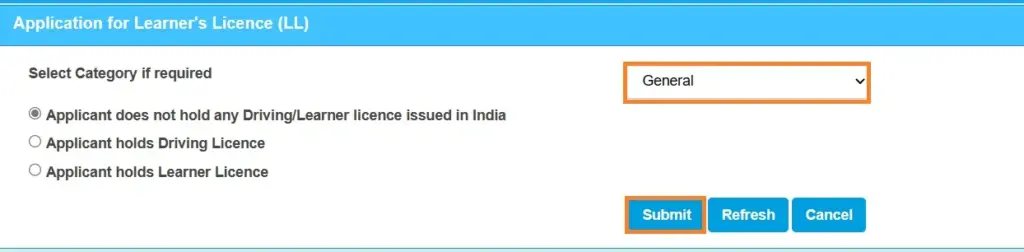 Sarathi Parivahan Sewa Application Status; Learning Licence, Online Download 5 Applicants for learner license