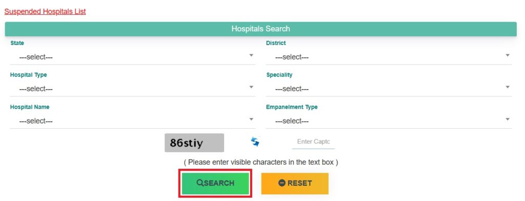 Ayushman card hospital list check