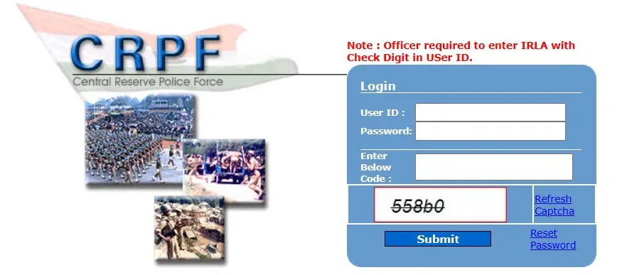 CRPF employee login