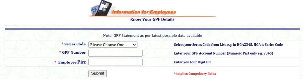 Check GPF Statement