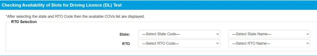 Sarathi Parivahan Sewa Application Status; Learning Licence, Online Download 12 Enquiry for DL Slot test