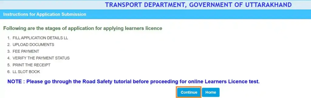 Sarathi Parivahan Sewa Application Status; Learning Licence, Online Download 4 Learner license apply