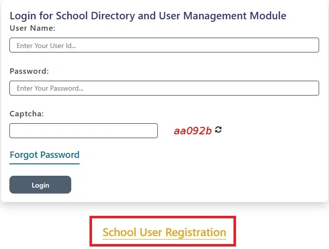 UDISE Plus 2025 | UDISE+ Online School Login, Code DCF Data Entry, School User Registration 4 School user registration
