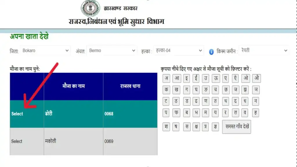 मौजा के नाम